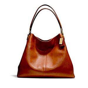 COACH Phoebe Pebble Leather and Shoulder Bag in supple Cognac
